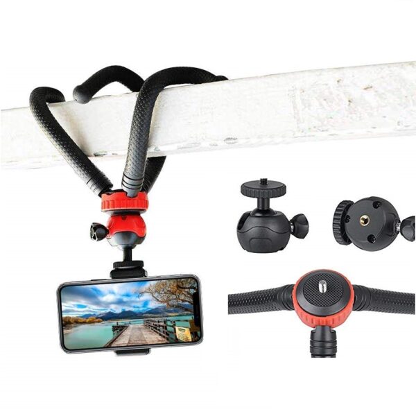 Combo! Octopus Tripod With Ball Head- Best For DSLR Or Smartphone Vlogging & Table Stand